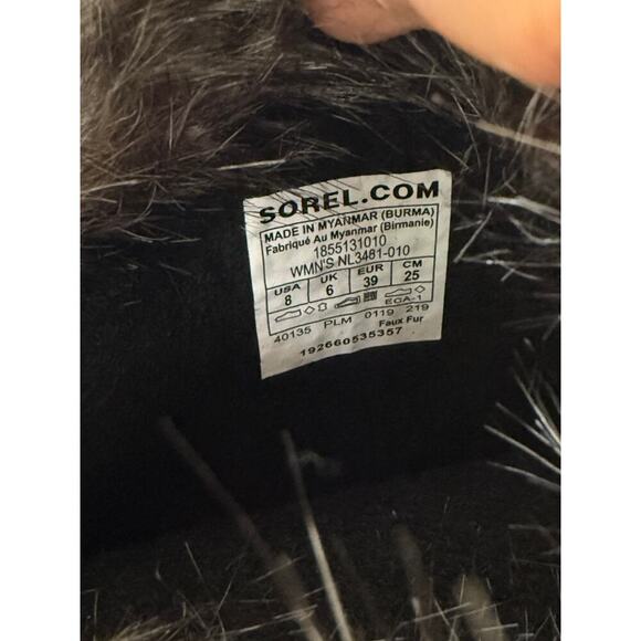 NWT Sorel Women's Black/Quarry Joan of Arctic Boot Size 8 - Picture 11 of 12